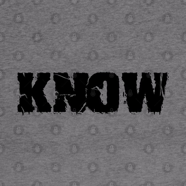 KNOW Logo black text by Lumooncast